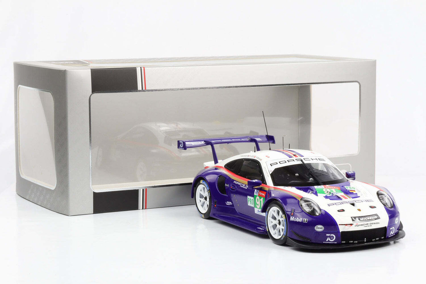 Ixo 2018 Porsche 911 991.2 GT3 RSR Rothmans #91 2nd Winner LMGTE Pro Team GT 24h Le Mans 2018 1:18