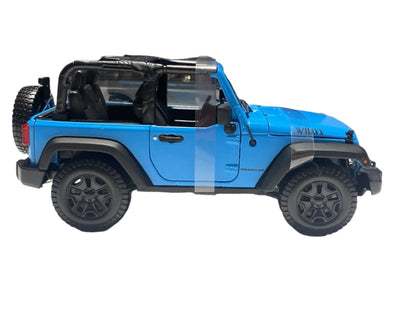 Maisto 2014 Jeep Wrangler Willy's Topless Blue 1:18