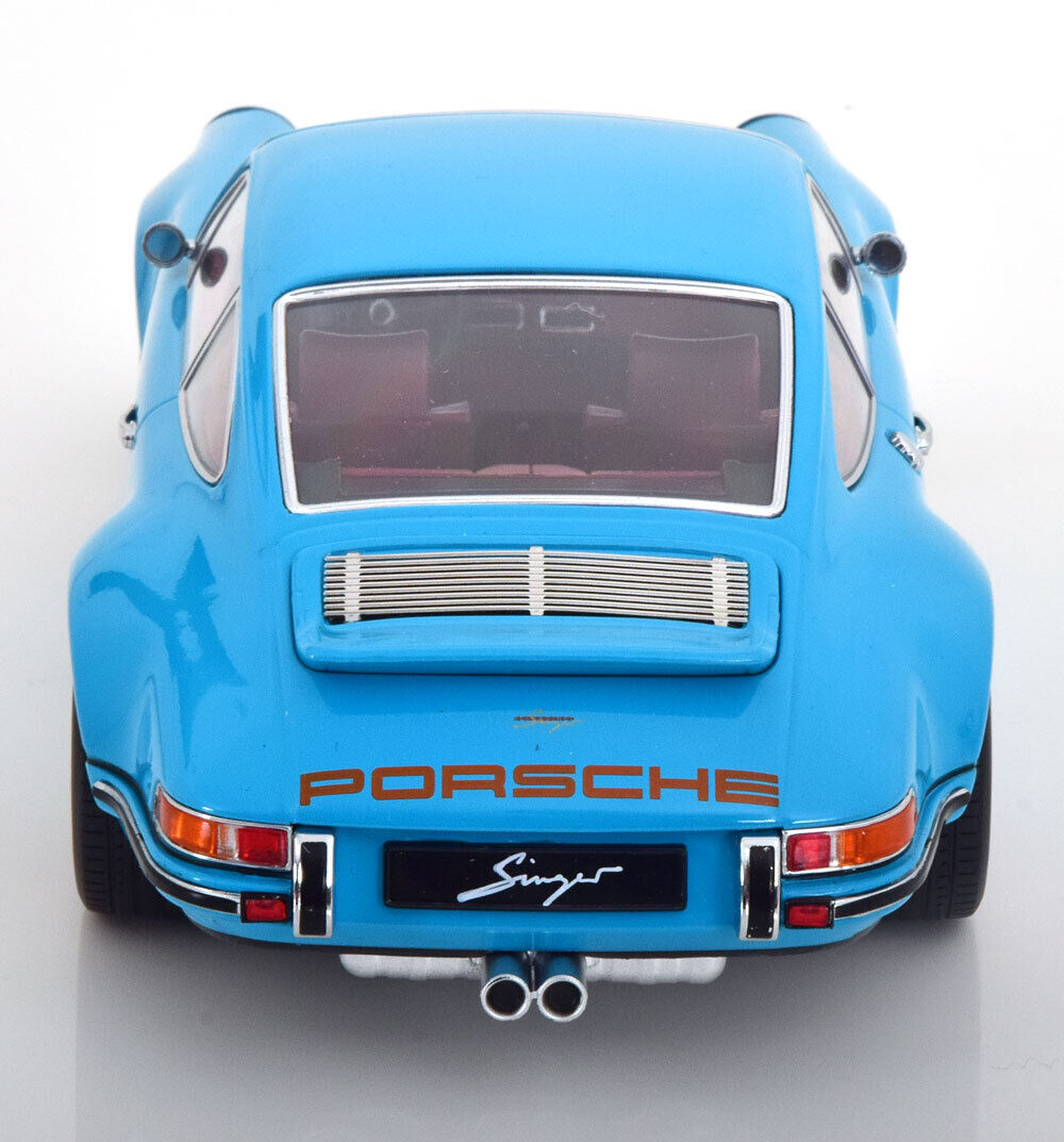 KK Scale 2014 Rendition Porsche 911 by Singer Coupe Turquoise Blue 1:18