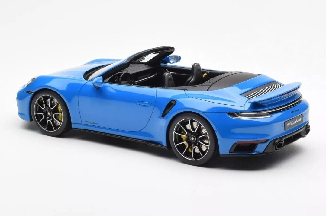 GT Spirit Porsche 911 992 Turbo S Cabriolet Shark Blue 1:18 Resin