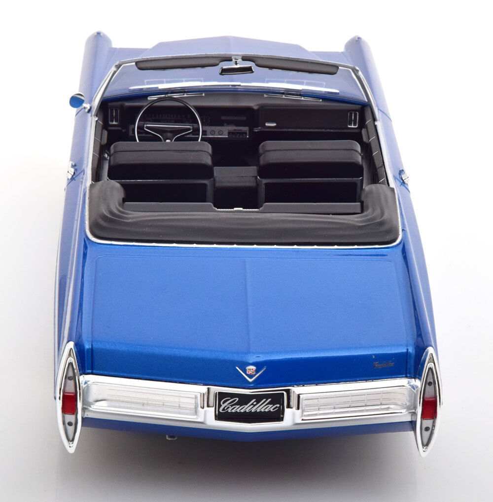 KK Scale 1967 Cadillac DeVille Convertible Blue Metallic 1:18