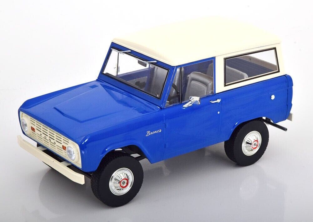 Greenlight 1966 Ford Bronco 26th Annual Woodward Dream Cruise Blue with White Top 1:18