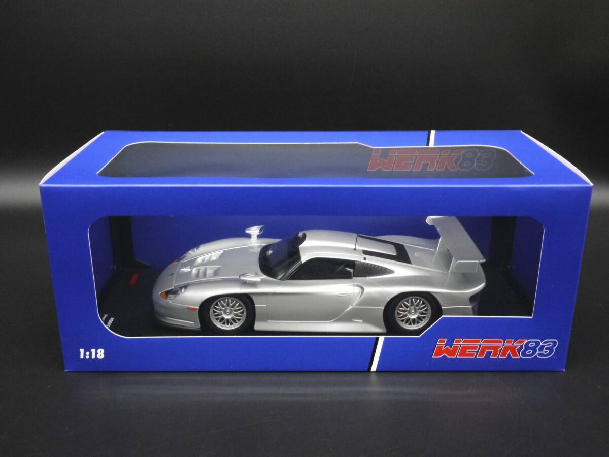 Werk83 1997 Porsche 911 (996) GT1 Street Version Silver 1:18