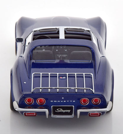 KK Scale 1972 Chevy Corvette C3 Stingray Blue (w/ Removable T-Tops) 1:18