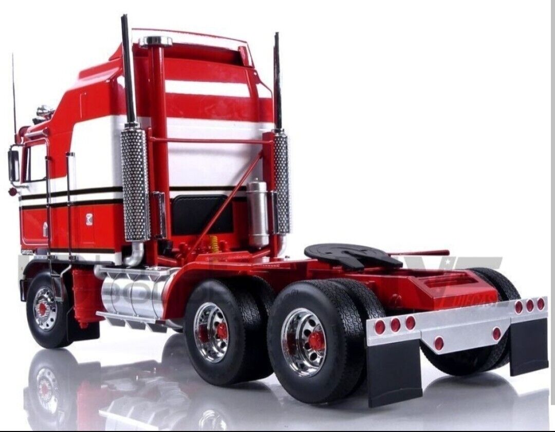 Road Kings 1976 Kenworth K100 Aerodyne Tractor Truck 3 "BJ and the Bear" Red w/ White Stripes 1:18