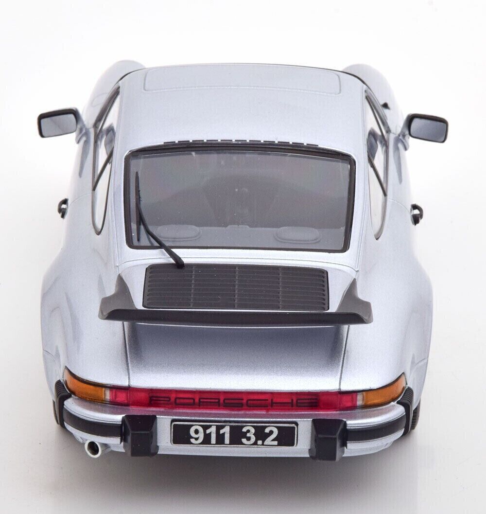 KK Scale Porsche 911 Carrera 3.2 Coupe 1988 G Series Silver - Birthday Pattern 1:18