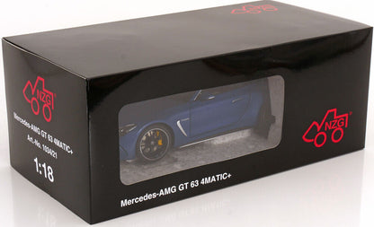 NZG 2023 Mercedes Benz AMG GT63 Coupe (C192) Matte Spectral Blue 1:18