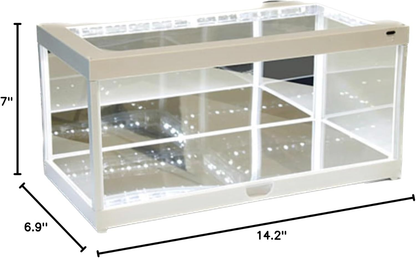 Mijo Exclusives Illumicase Plus 14 Inch White Plastic Display Case w/ LED Lighting & Mirror 1:18