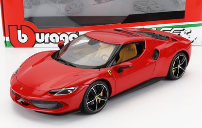 Bburago 2021 Ferrari 296 GTB Hybrid 830HP V6 Rossa Corsa Red 1:18