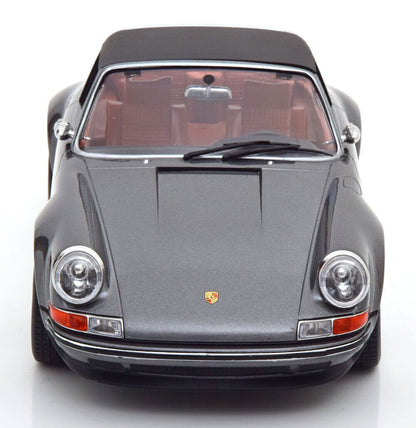 KK Scale 2014 Rendition Porsche 911 Targa by Singer w/ Removable Targa Top Anthracite 1:18 LIMITED