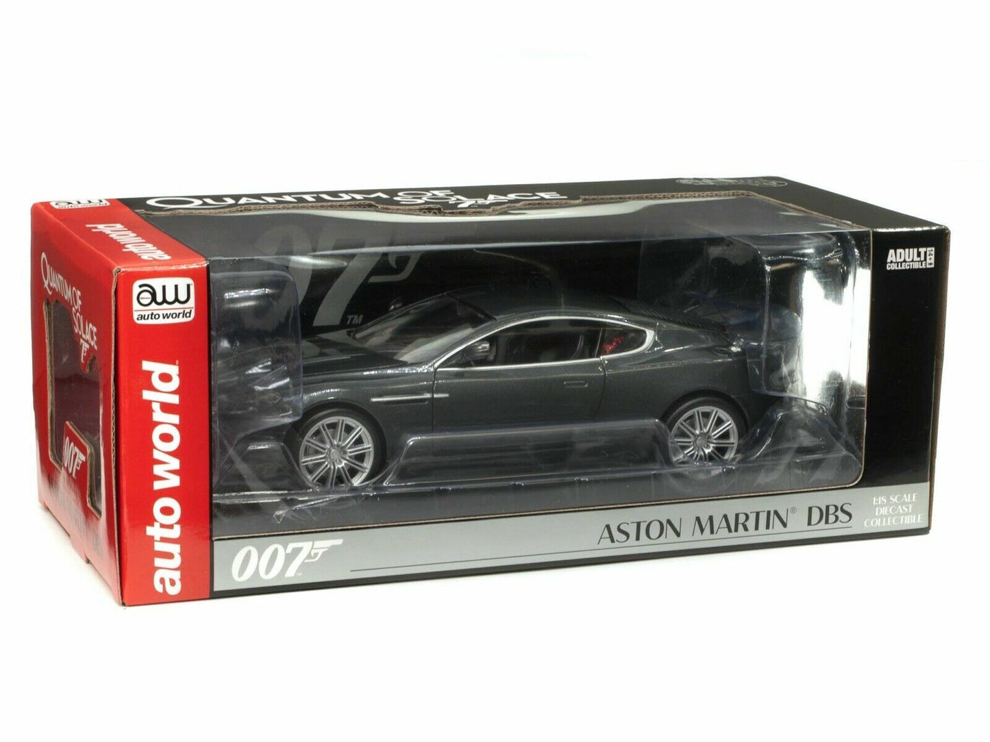 Autoworld 2008 Aston Martin DBS from James Bond Quantum of Solace Dark Grey Metallic  1:18