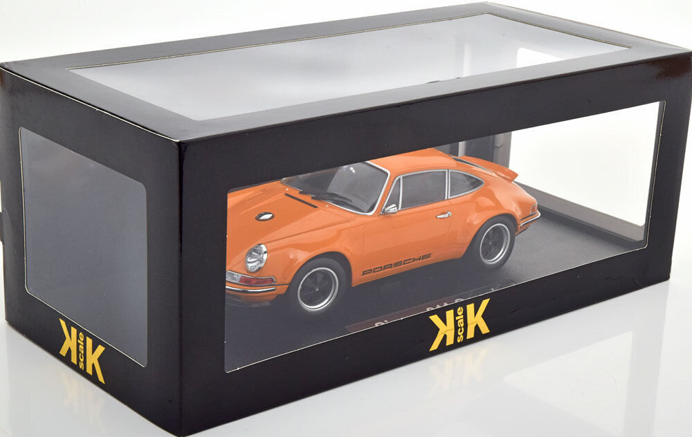 KK Scale 2014 Rendition Porsche 911 by Singer Coupe Orange w/ Black Wheels 1:18