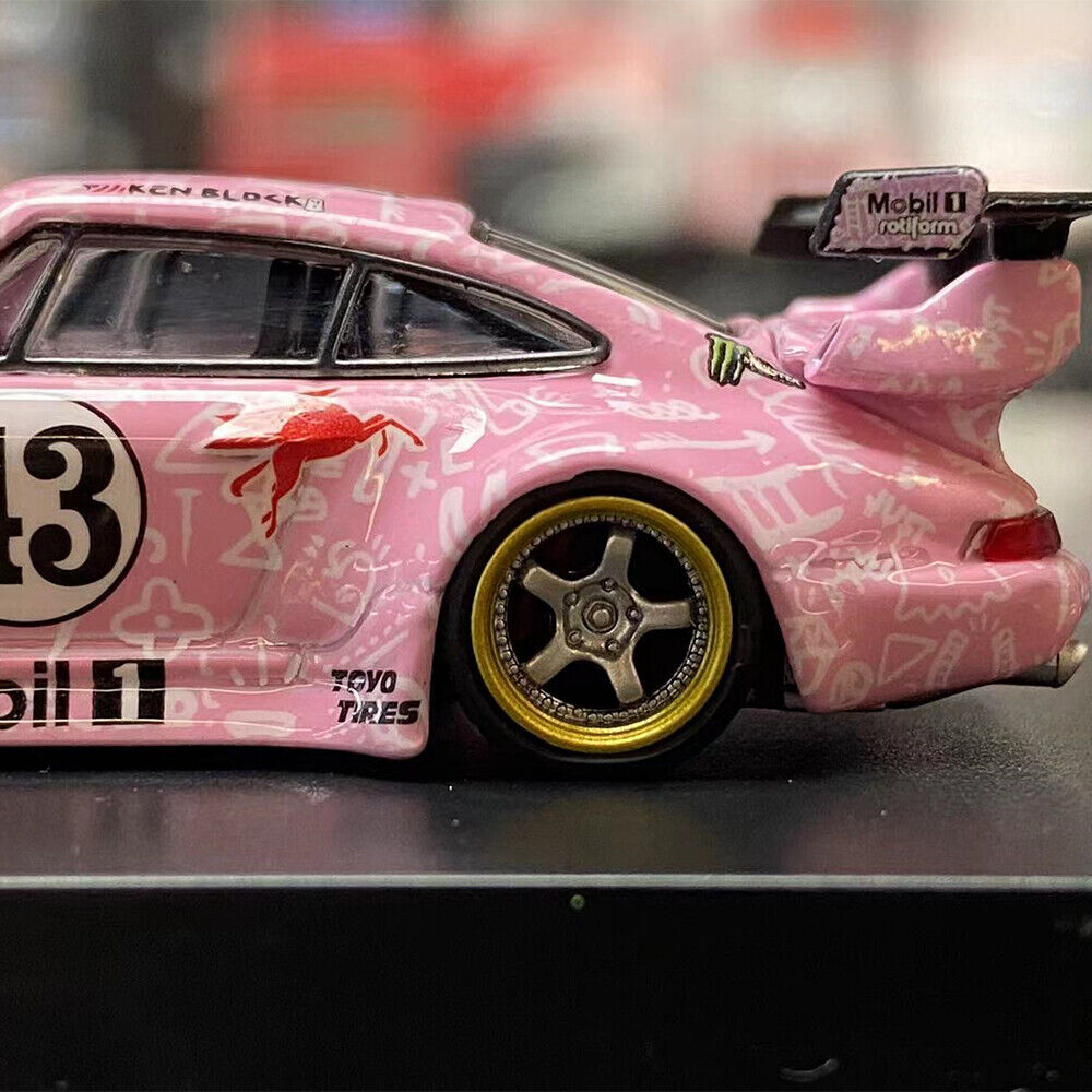 King Model Porsche 911 964 RWB Pink Hoonipigasus 1:64