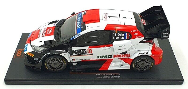 Ixo 2023 Toyota Yaris GR Hybrid Rally1 Monte Carlo No 17 Ogier White & Black 1:18