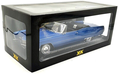 KK Scale 1967 Cadillac DeVille Convertible Blue Metallic 1:18