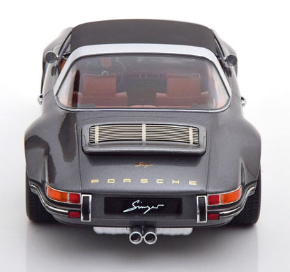 KK Scale 2014 Rendition Porsche 911 Targa by Singer w/ Removable Targa Top Anthracite 1:18 LIMITED