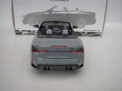 Minichamps 2021 BMW M4 Cabriolet (G83) Grey Metallic 1:18