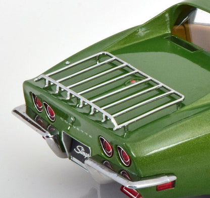 KK Scale 1972 Chevy Corvette C3 Stingray Green (w/ Removable T-Tops) 1:18