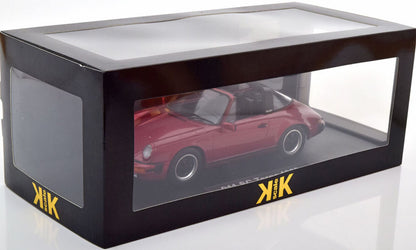 KK Scale 1983 Porsche 911 SC Targa w/ Removable Roof G Series Wine Red 1:18