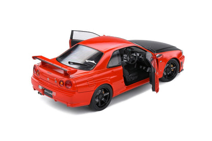 Solido 1999 Nissan Skyline GT-R (R34) Red w/ Black Hood  1:18