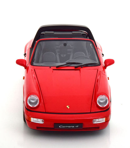 Norev 1990 Porsche 911 964 Carrera 4 Targa (w/ Removable Top) Guards Red 1:18 LIMITED