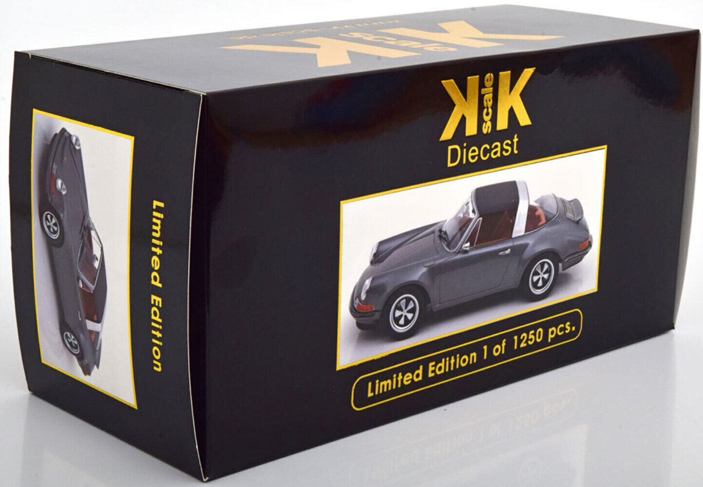 KK Scale 2014 Rendition Porsche 911 Targa by Singer w/ Removable Targa Top Anthracite 1:18 LIMITED