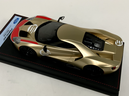 GT Spirit 2022 Ford GT Heritage Edition No 5 Holman Moody Gold 1:18 RESIN