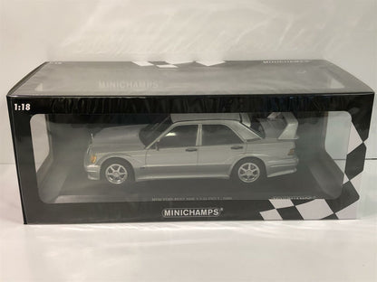 Minichamps 1990 Mercedes Benz 190E (W201) EVO II 2.5 16V Silver 1:18 SEALED