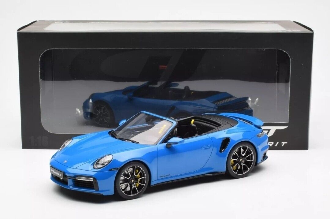 GT Spirit Porsche 911 992 Turbo S Cabriolet Shark Blue 1:18 Resin