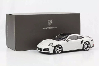 Minichamps 2022 Porsche 911 992 Turbo S Coupe DEALER EDITION White 1:18