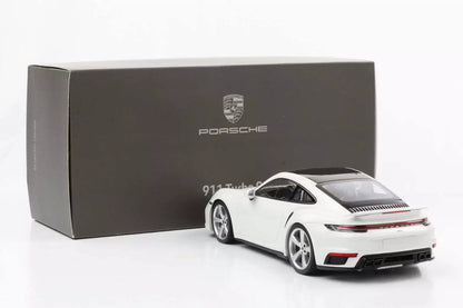 Minichamps 2022 Porsche 911 992 Turbo S Coupe DEALER EDITION White 1:18