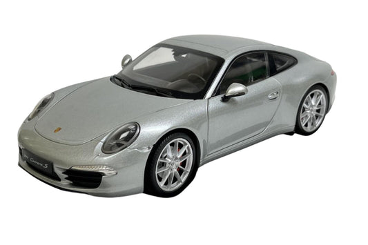 Welly 2013 Porsche 911 991 Carrera S Coupe Silver 1:18