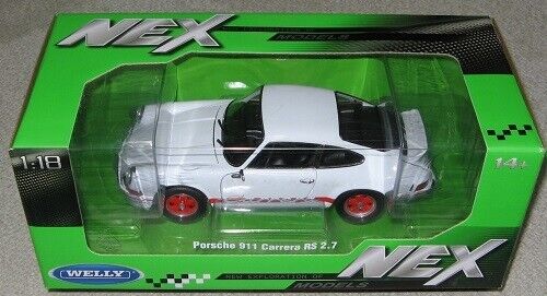 Welly 1973 Porsche 911 Carrera RS Grand Prix White w/ Red Deco 1:18