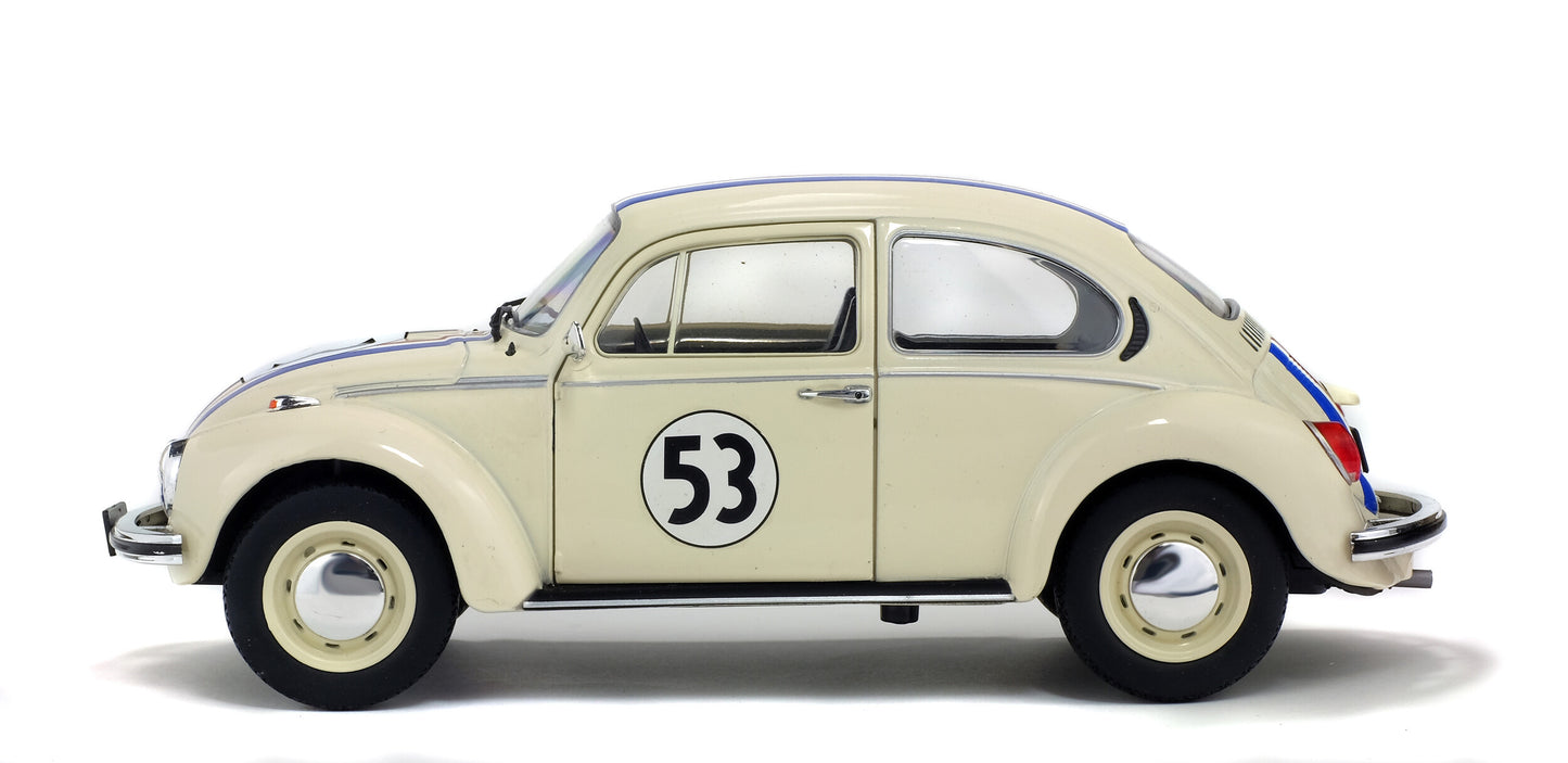 Solido 1973 Volkswagen Beetle 1303 - Racer No 53 "Herbie" White 1:18