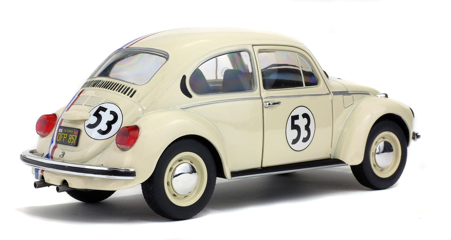 Solido 1973 Volkswagen Beetle 1303 - Racer No 53 "Herbie" White 1:18