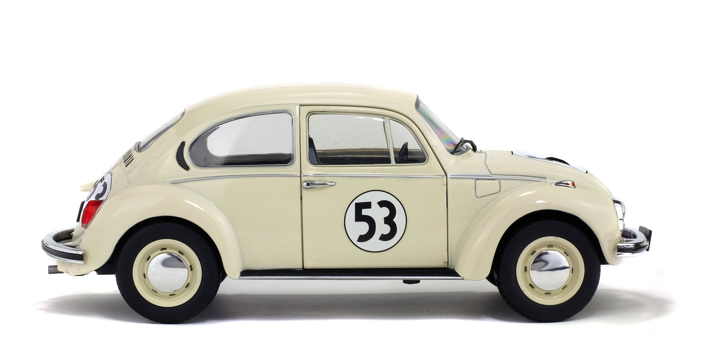 Solido 1973 Volkswagen Beetle 1303 - Racer No 53 "Herbie" White 1:18