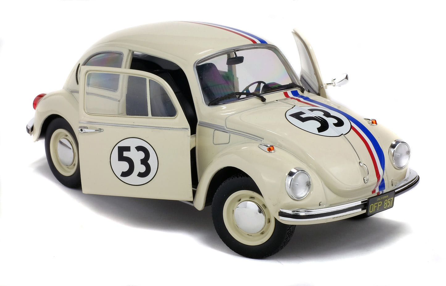 Solido 1973 Volkswagen Beetle 1303 - Racer No 53 "Herbie" White 1:18