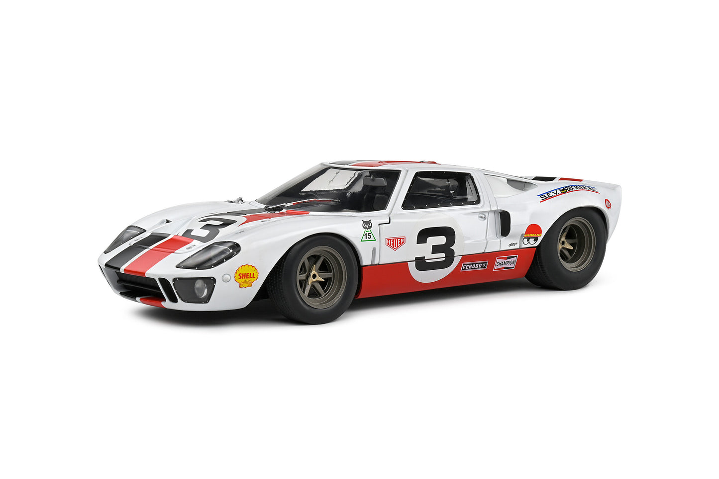 Solido 2015 Ford Gt40 Mk1 No 3 Eric Dean Design White 1:18