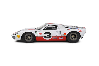 Solido 2015 Ford Gt40 Mk1 No 3 Eric Dean Design White 1:18