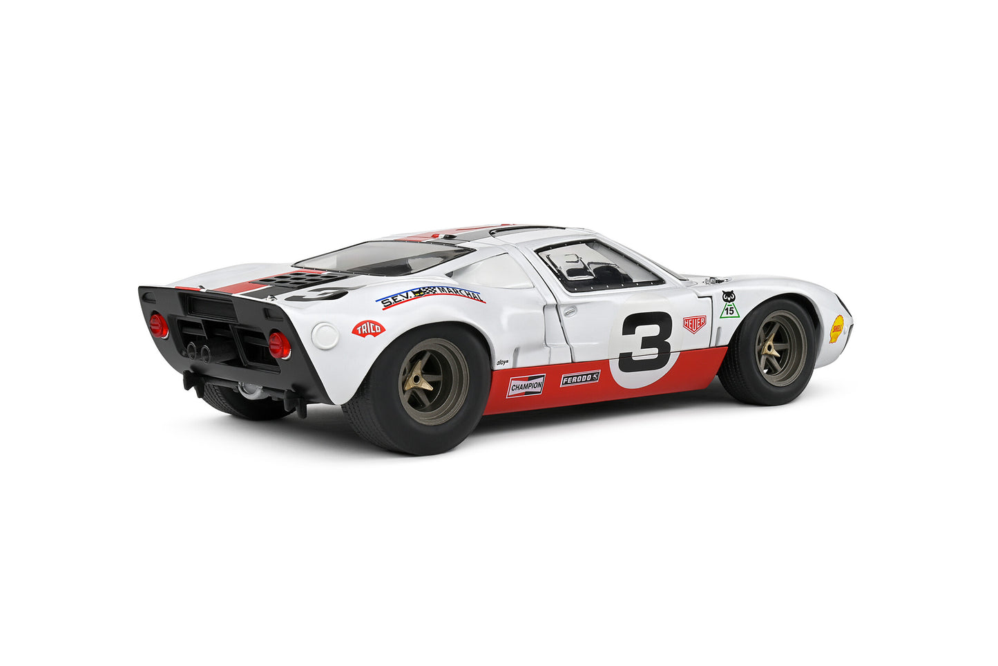 Solido 2015 Ford Gt40 Mk1 No 3 Eric Dean Design White 1:18