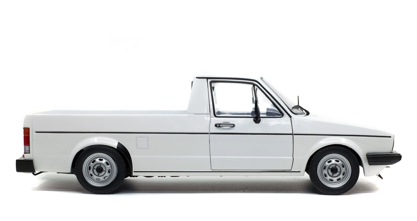 Solido 1982 Volkswagen MK 1 Caddy Pickup White 1:18