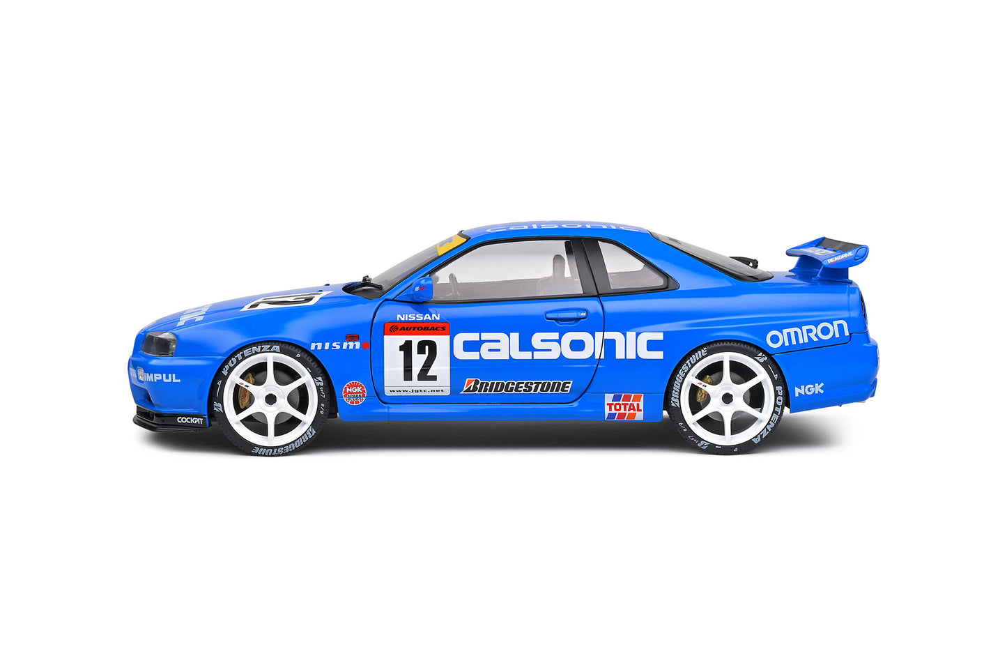 Solido 2000 Nissan GT-R (R34) Streetfighter Calsonic Tribute Blue RHD 1:18