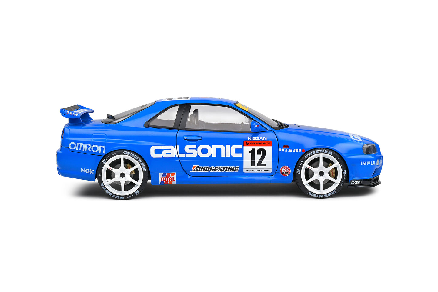 Solido 2000 Nissan GT-R (R34) Streetfighter Calsonic Tribute Blue RHD 1:18