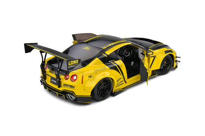 Solido 2020 Nissan GT-R (R35) w/ Liberty Walk Body Kit 2.0 Yellow 1:18