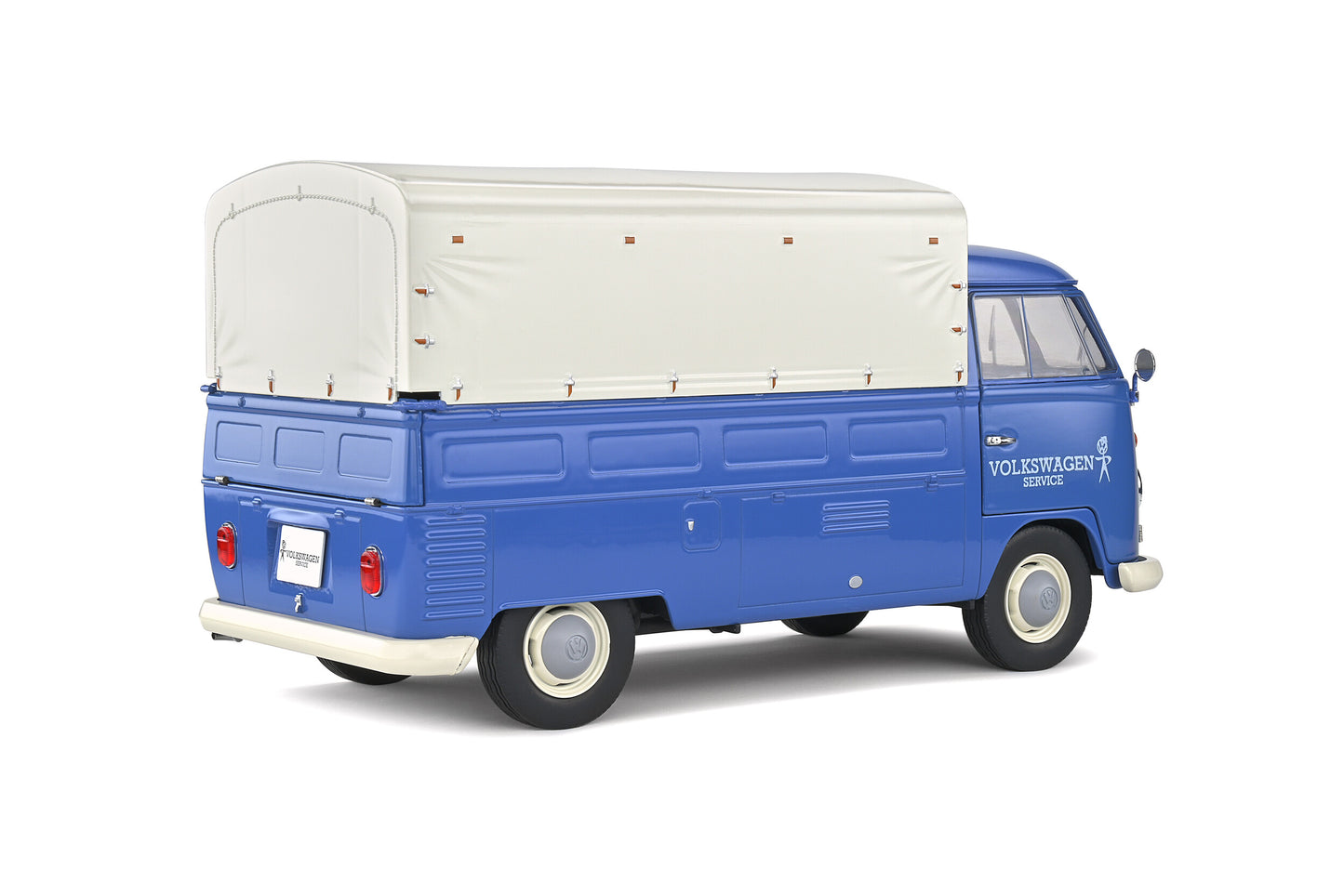 Solido 1:18 1950 VW T1 Volkswagen Service Pickup Truck Canvas Blue 1:18