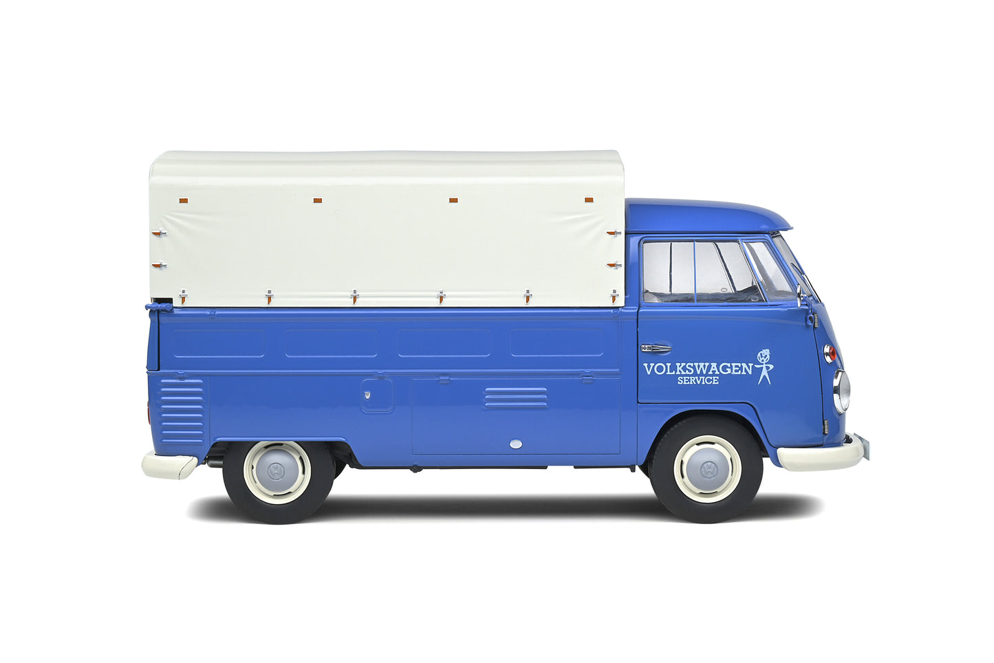 Solido 1:18 1950 VW T1 Volkswagen Service Pickup Truck Canvas Blue 1:18