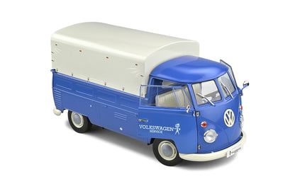 Solido 1:18 1950 VW T1 Volkswagen Service Pickup Truck Canvas Blue 1:18