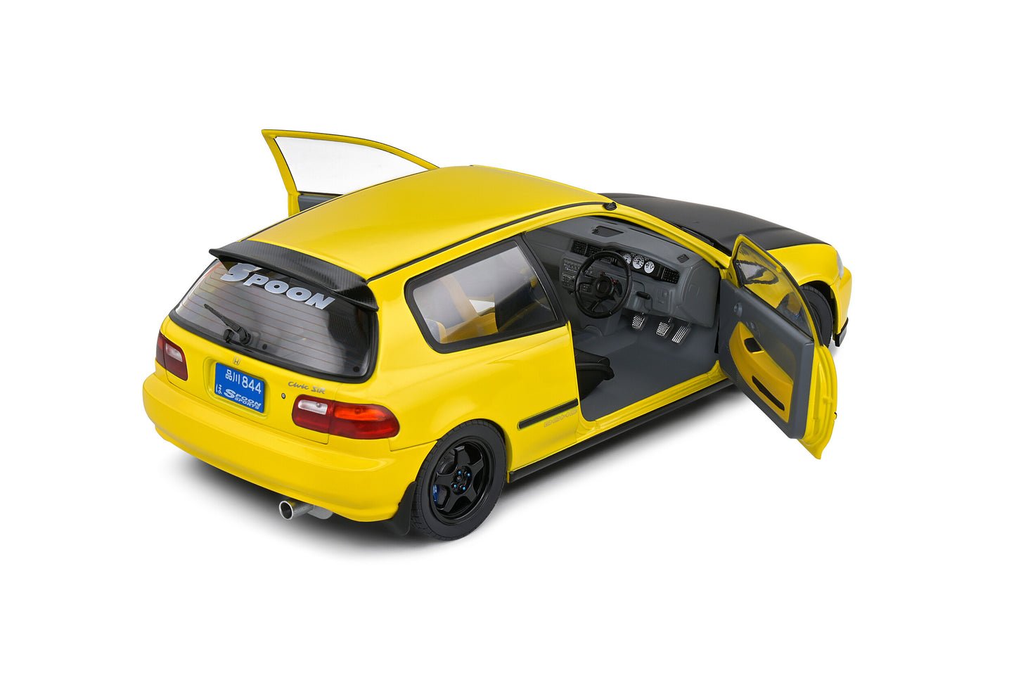 Solido 1991 Honda Civic EG6 Spoon Version Yellow Carnival w/ Black Hood 1:18