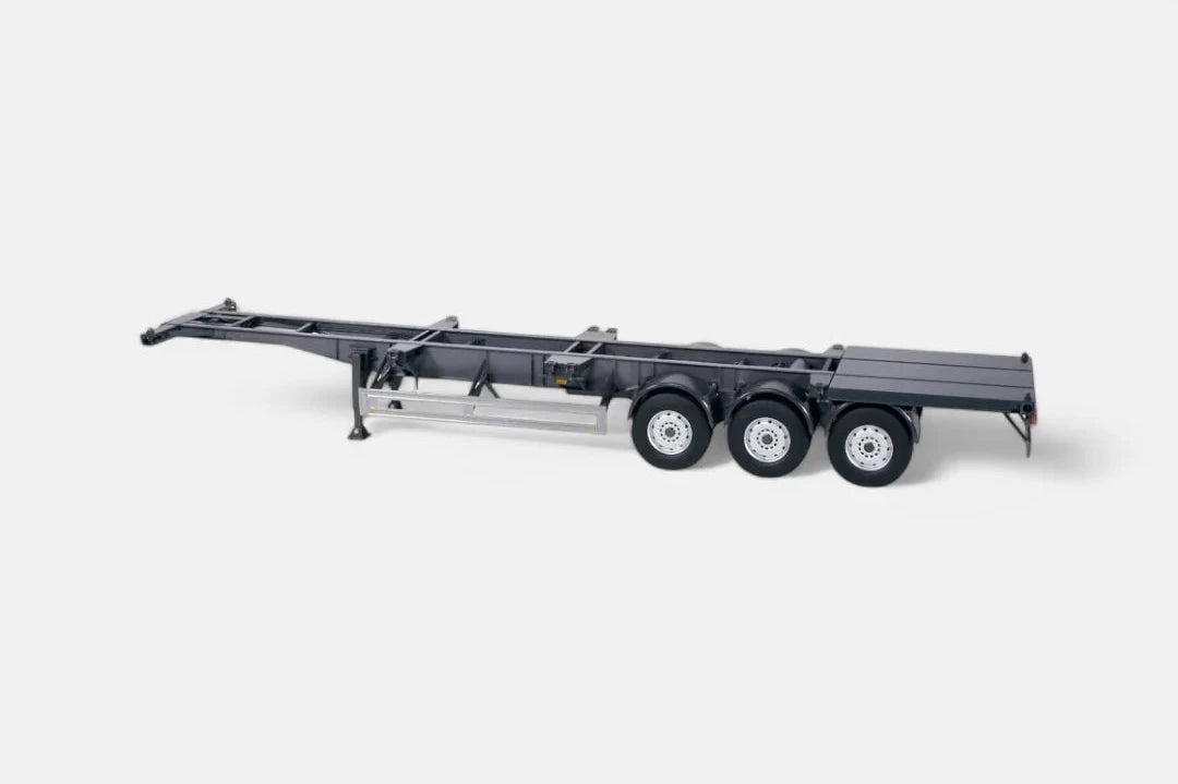 NZG Trailer Flatbed for Shipping Containers Black 1:18