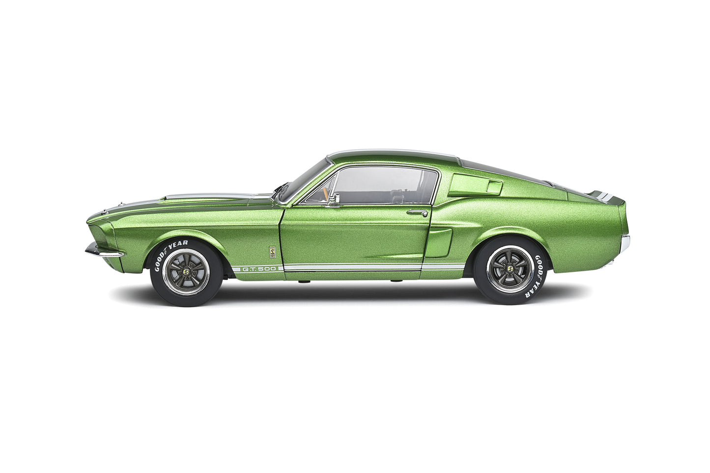 Solido 1967 Ford Shelby Mustang GT500 Lime Green w/ White Stripes 1:18